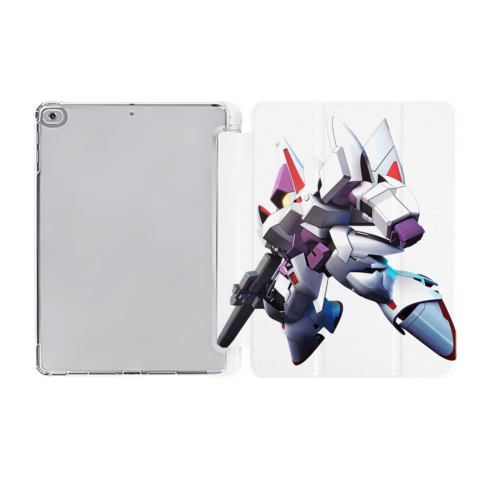 （画像用） 機動戦士ガンダム Mobile Suit Gundam IPad ケース ペン収納付き 三つ折りスタンド PUレザー×シリコン 対応機種9.5/10.5/10.9インチ